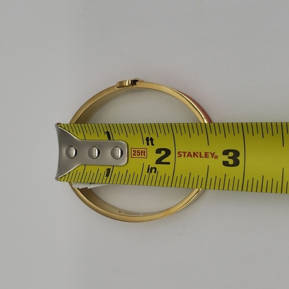 535- MICHAEL Michael Kors Haute Gold Tone Orange Enamel Bangle Bracelet NWT - Picture 8 of 8